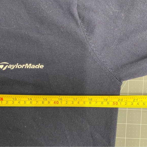 Peter Millar Merino Wool Silk Blue Golf Sweater TaylorMade Small - Picture 7 of 9